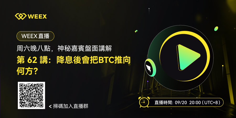 【WEEX直播】降息后会把BTC推向何方？