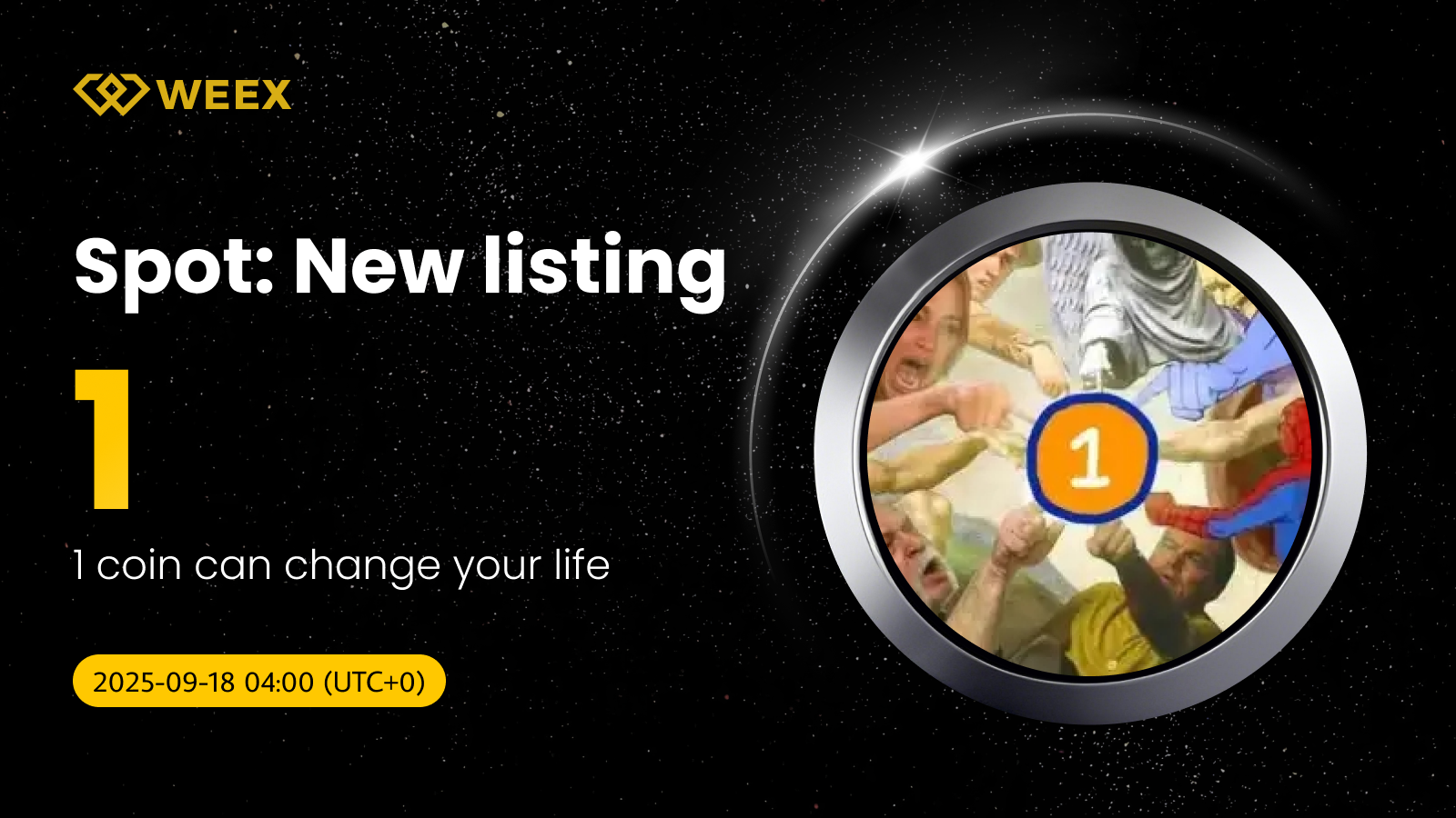New Listing: 1/USDT Spot Trading Available on WEEX from Sep